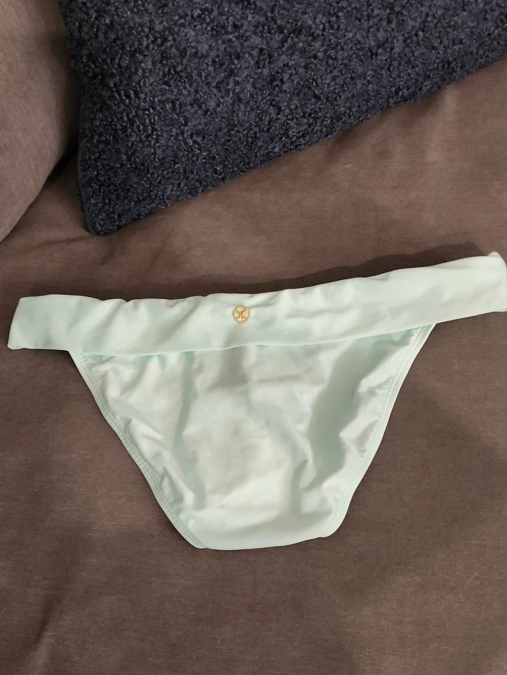 NEW! VIX PAULA HERMANNY Mint Green Bikini Bottom with Gold Accent